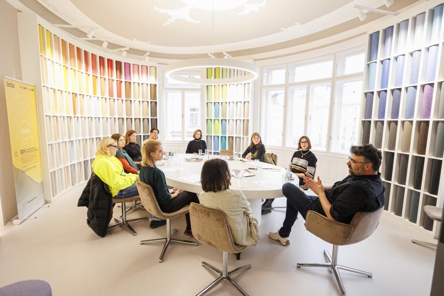 ARCHITECTS Diskussionsrunde im Gerflor Showroom © Roland Rudolph